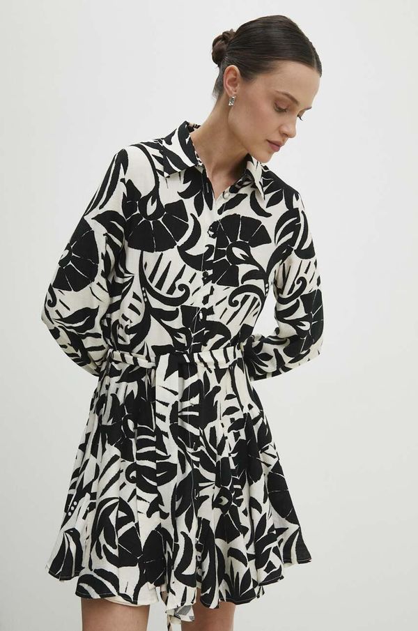 Answear Lab Haljina Answear Lab boja: crna, mini, širi se prema dolje