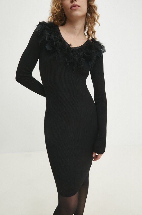 Answear Lab Haljina Answear Lab boja: crna, mini, uska