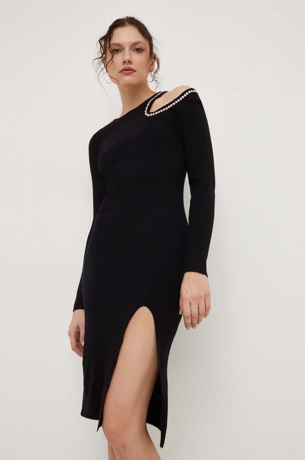 Answear Lab Haljina Answear Lab boja: crna, mini, uska