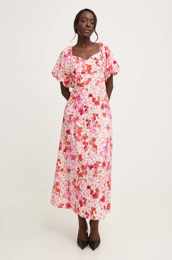 Answear Lab Haljina Answear Lab boja: crvena, midi, širi se prema dolje