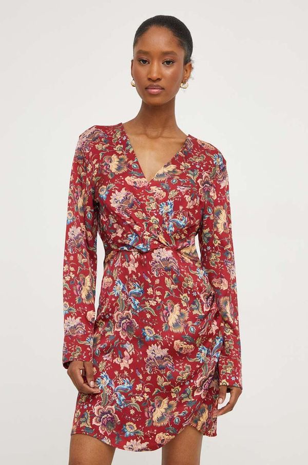 Answear Lab Haljina Answear Lab boja: crvena, mini, ravna