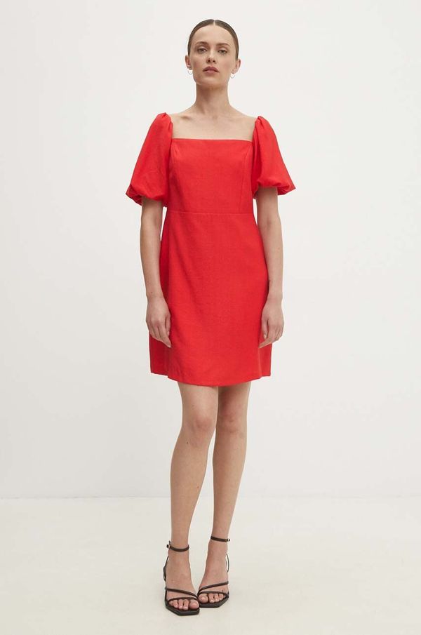 Answear Lab Haljina Answear Lab boja: crvena, mini, širi se prema dolje