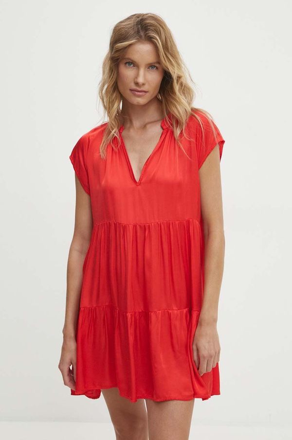Answear Lab Haljina Answear Lab boja: crvena, mini, širi se prema dolje