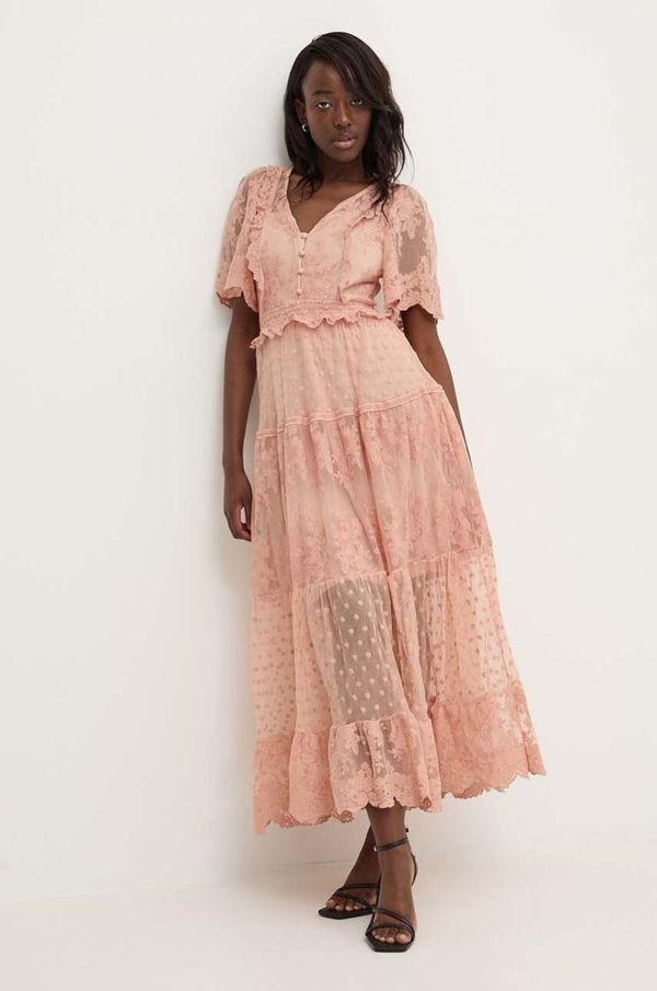 Answear Lab Haljina Answear Lab boja: ružičasta, maxi, širi se prema dolje