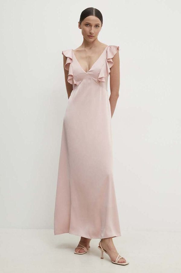 Answear Lab Haljina Answear Lab boja: ružičasta, maxi, širi se prema dolje