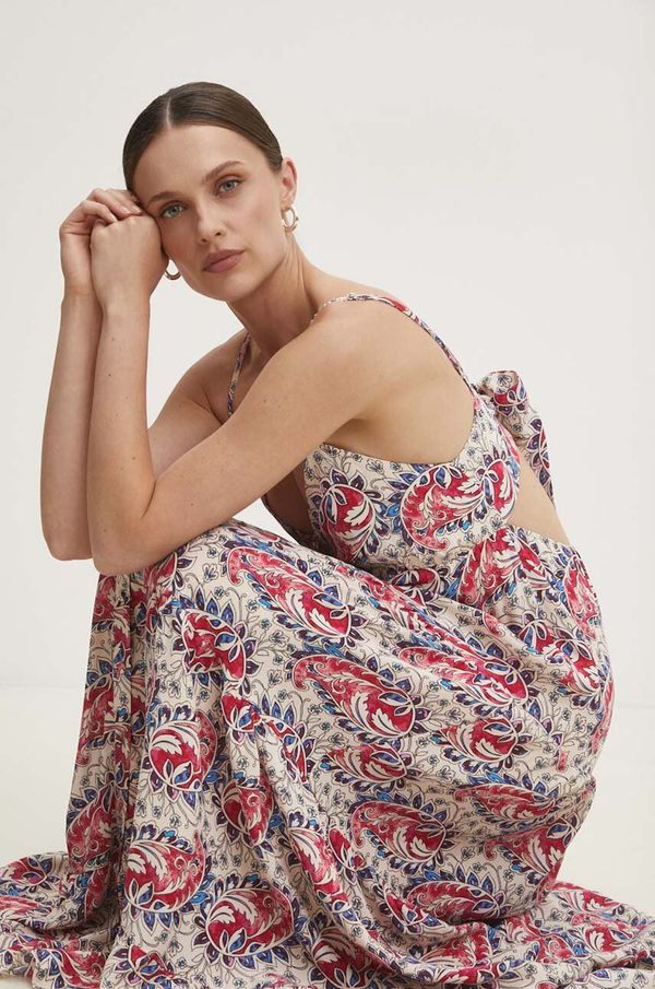 Answear Lab Haljina Answear Lab boja: ružičasta, maxi, širi se prema dolje