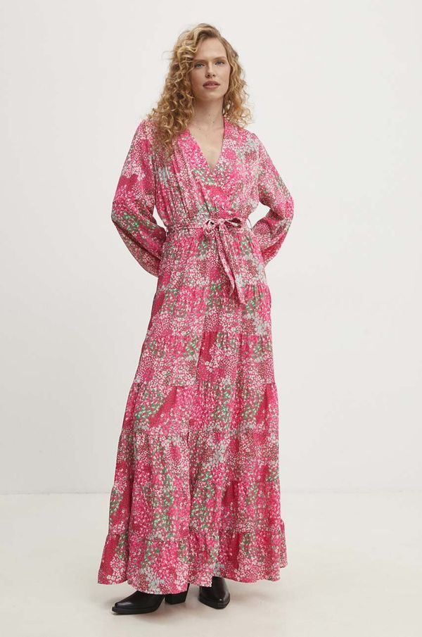 Answear Lab Haljina Answear Lab boja: ružičasta, maxi, širi se prema dolje