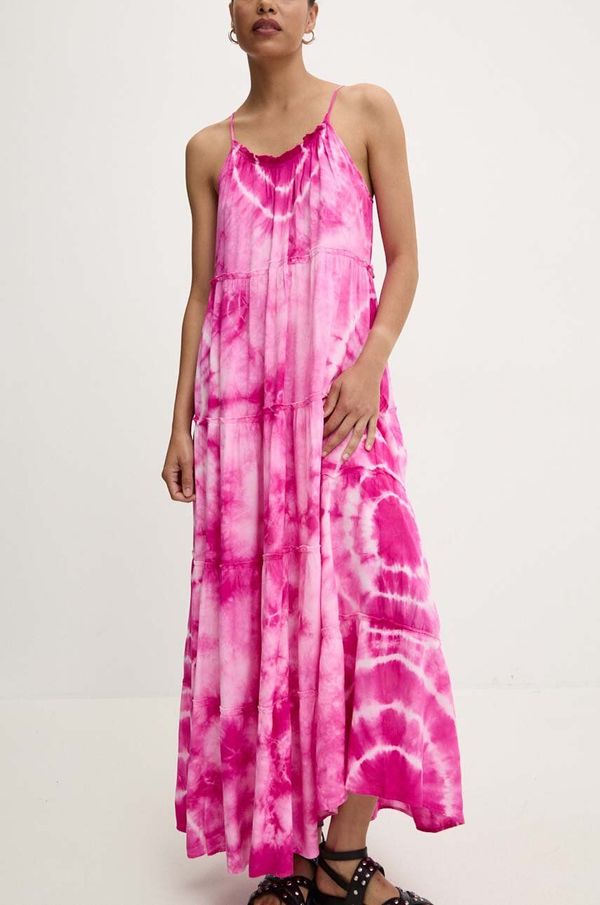 Answear Lab Haljina Answear Lab boja: ružičasta, maxi, širi se prema dolje