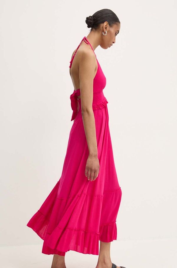 Answear Lab Haljina Answear Lab boja: ružičasta, maxi, širi se prema dolje