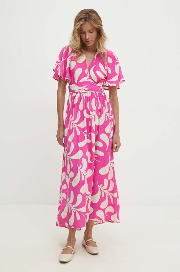 Answear Lab Haljina Answear Lab boja: ružičasta, maxi, širi se prema dolje