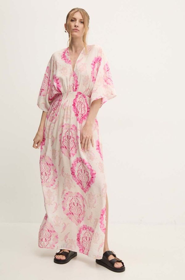 Answear Lab Haljina Answear Lab boja: ružičasta, maxi, širi se prema dolje