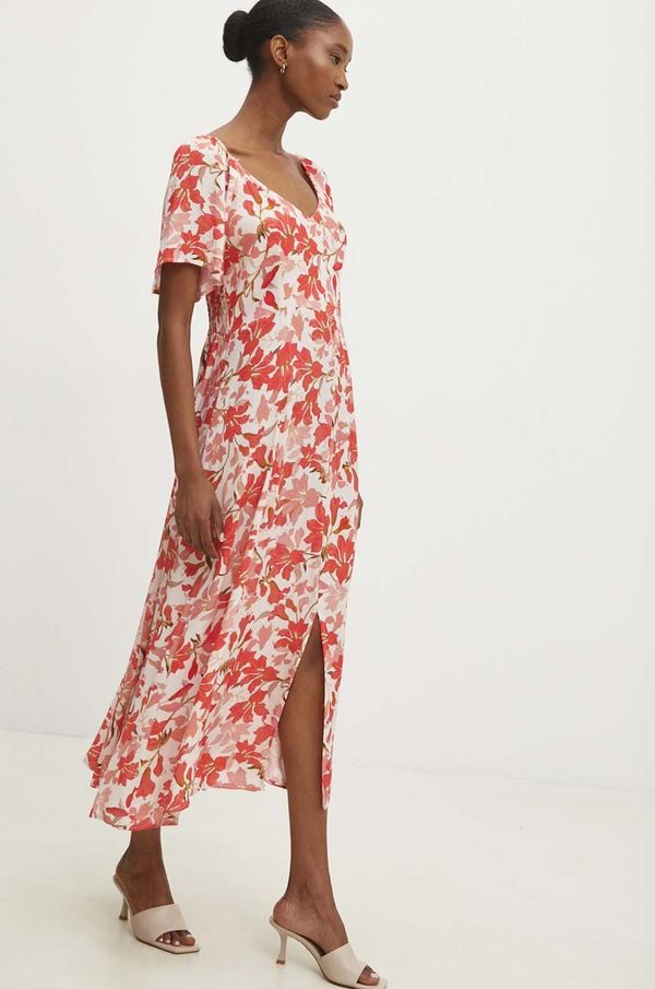 Answear Lab Haljina Answear Lab boja: ružičasta, midi, uska