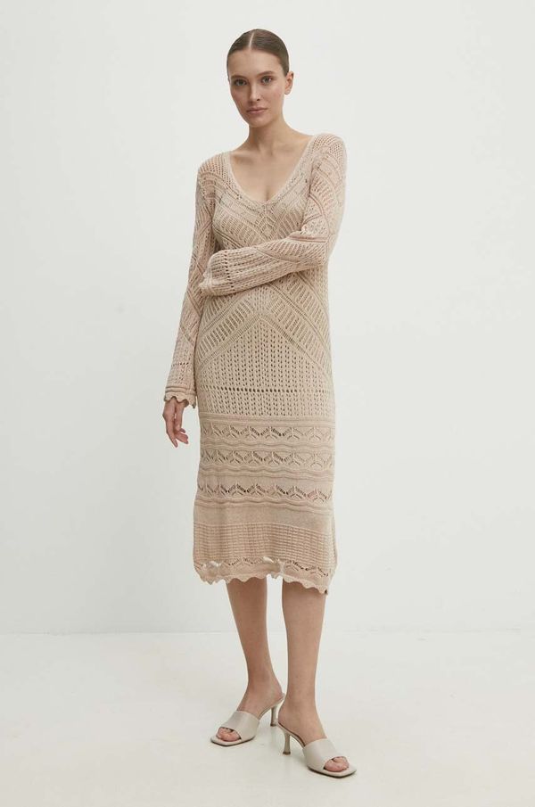 Answear Lab Haljina Answear Lab boja: smeđa, mini, ravna