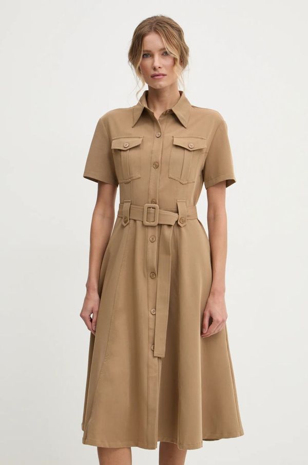 Answear Lab Haljina Answear Lab boja: smeđa, mini, širi se prema dolje