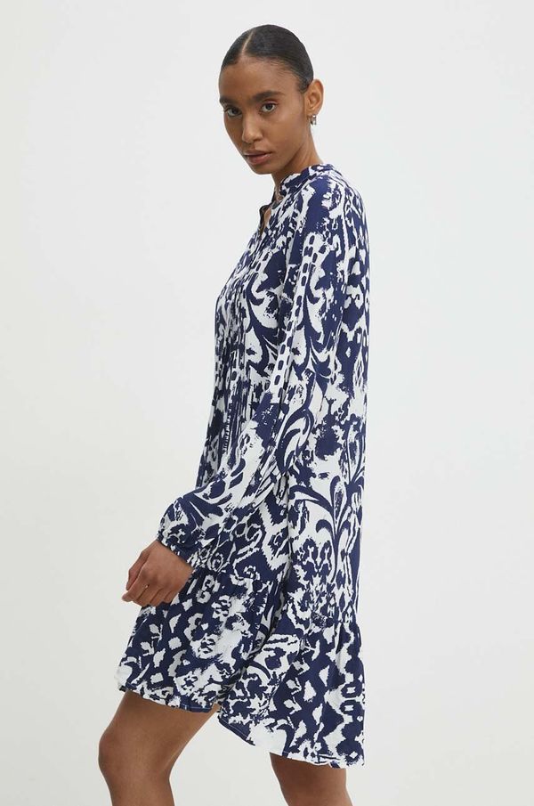 Answear Lab Haljina Answear Lab boja: tamno plava, mini, širi se prema dolje