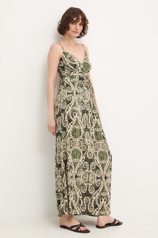 Answear Lab Haljina Answear Lab boja: zelena, maxi, širi se prema dolje