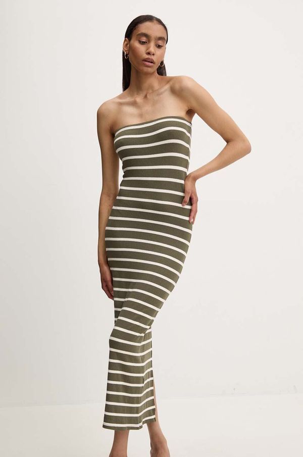 Answear Lab Haljina Answear Lab boja: zelena, midi, uska