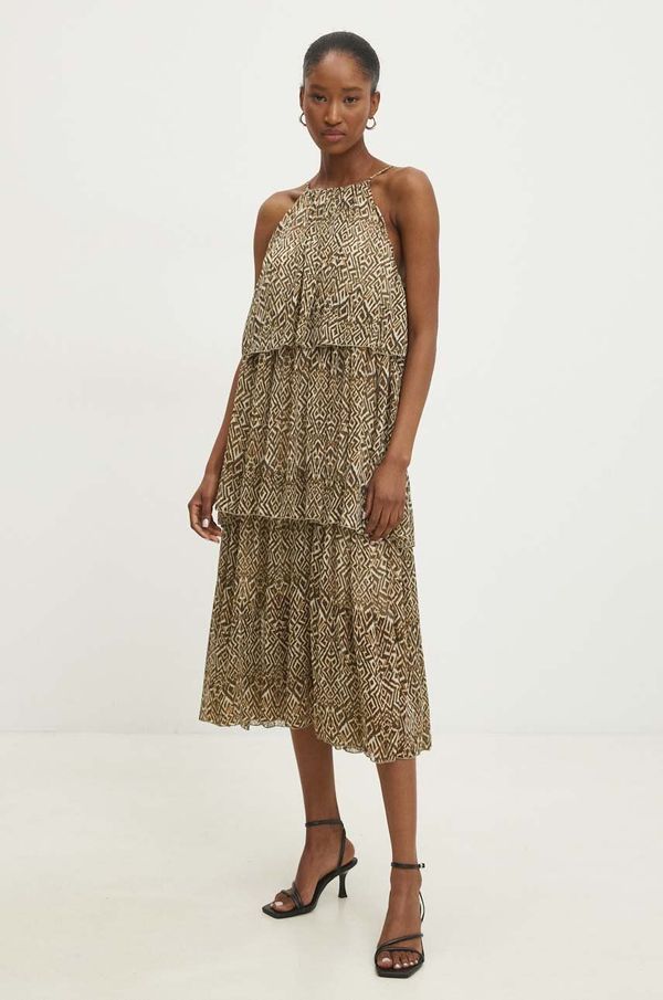 Answear Lab Haljina Answear Lab boja: zelena, mini, širi se prema dolje