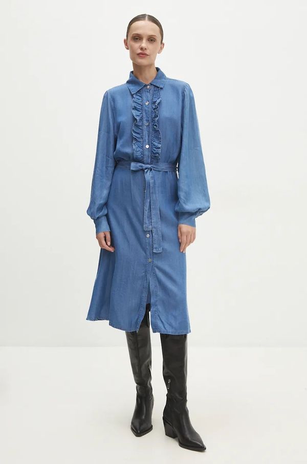 Answear Lab Haljina Answear Lab midi, širi se prema dolje