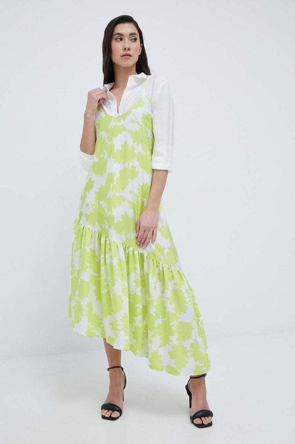 Armani Exchange Haljina Armani Exchange midi, širi se prema dolje