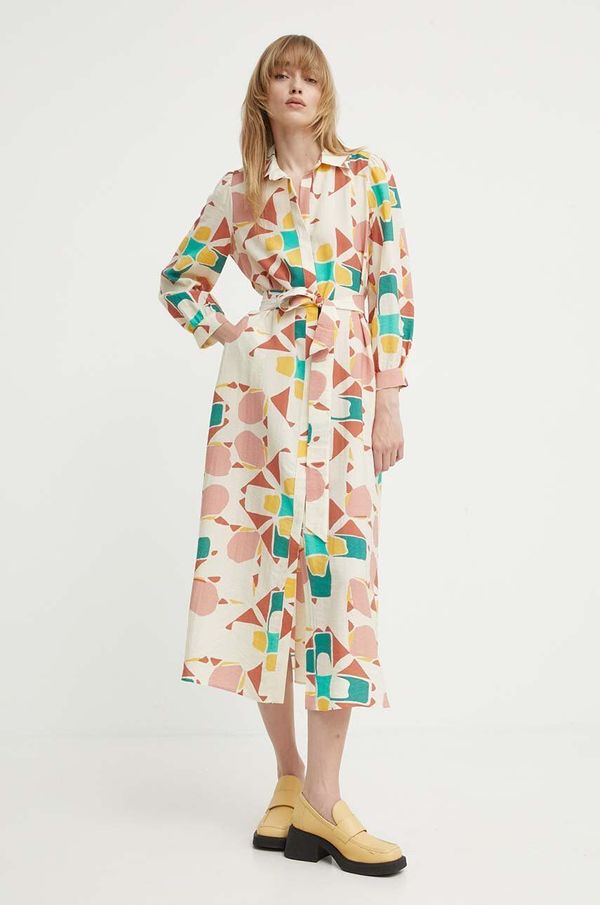 BA&SH Haljina BA&SH ARA boja: bež, midi, oversize, 1E24ARA