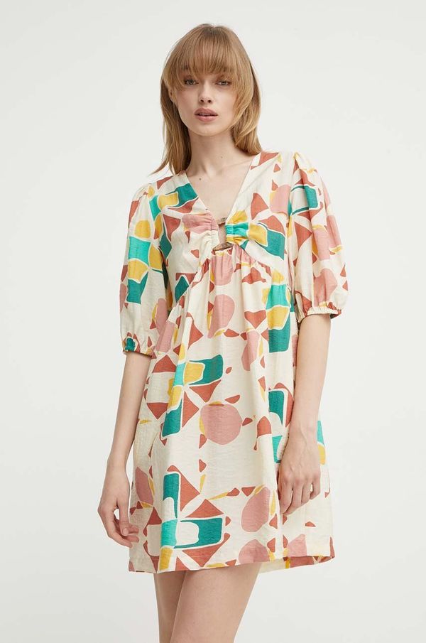 BA&SH Haljina BA&SH ARANCIA boja: bež, mini, oversize, 1E24ARAN