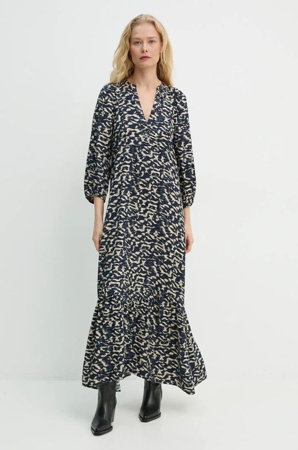 BA&SH Haljina BA&SH boja: tamno plava, maxi, ravna, 1H24AGAT