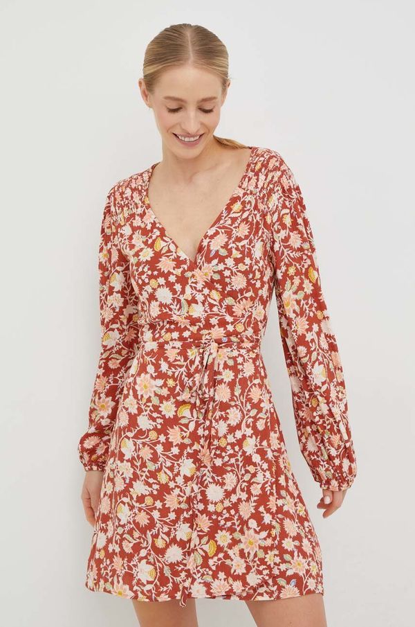 Billabong Haljina Billabong boja: narančasta, mini, širi se prema dolje