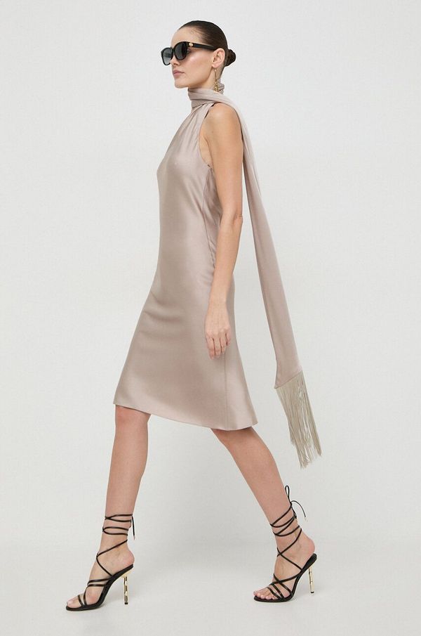 Boss Haljina BOSS boja: bež, midi, ravna