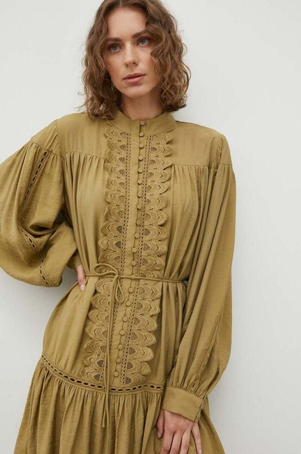 Bruuns Bazaar Haljina Bruuns Bazaar Rasebay boja: zelena, mini, oversize