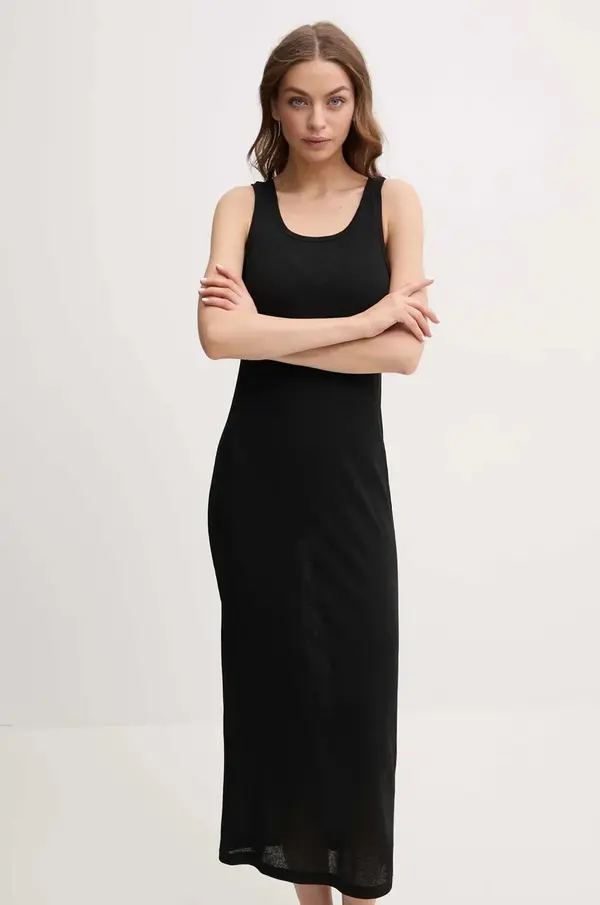 Calvin Klein Haljina Calvin Klein boja: crna, midi, uska, KW0KW02821