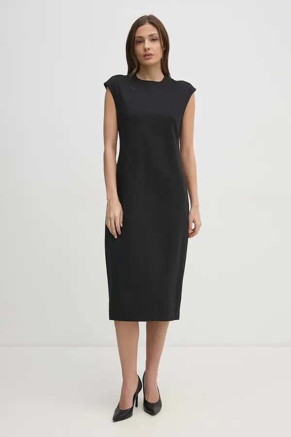 Calvin Klein Haljina Calvin Klein boja: crna, mini, širi se prema dolje, LV044B012G