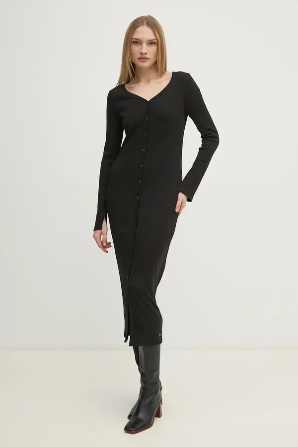 Calvin Klein Haljina Calvin Klein Jeans boja: crna, midi, uska, J20J224830