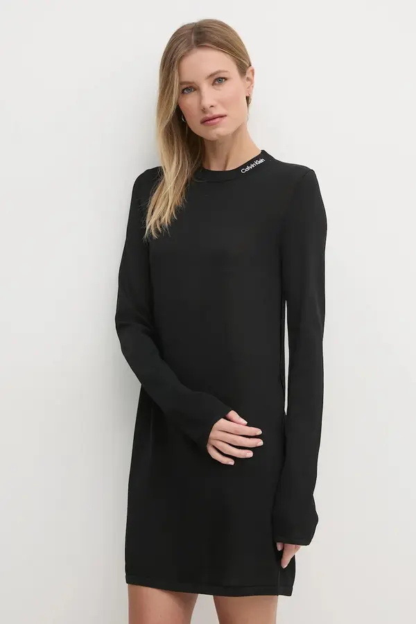 Calvin Klein Haljina Calvin Klein Jeans boja: crna, mini, ravna, J20J224831