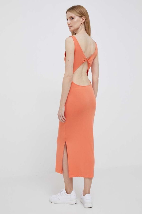 Calvin Klein Jeans Haljina Calvin Klein Jeans boja: narančasta, midi, uske