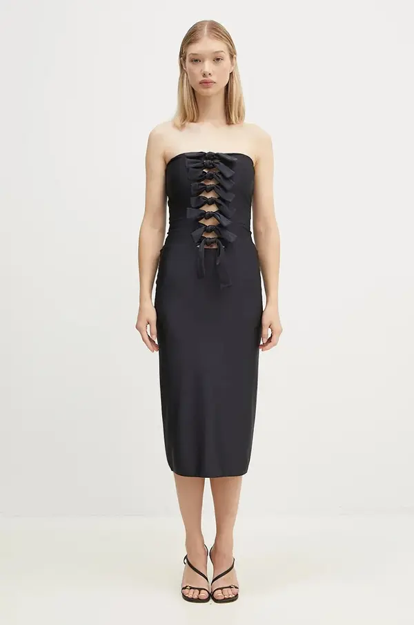 coperni Haljina Coperni Jersey Knot Gala boja: crna, uska, COPR110BIS545