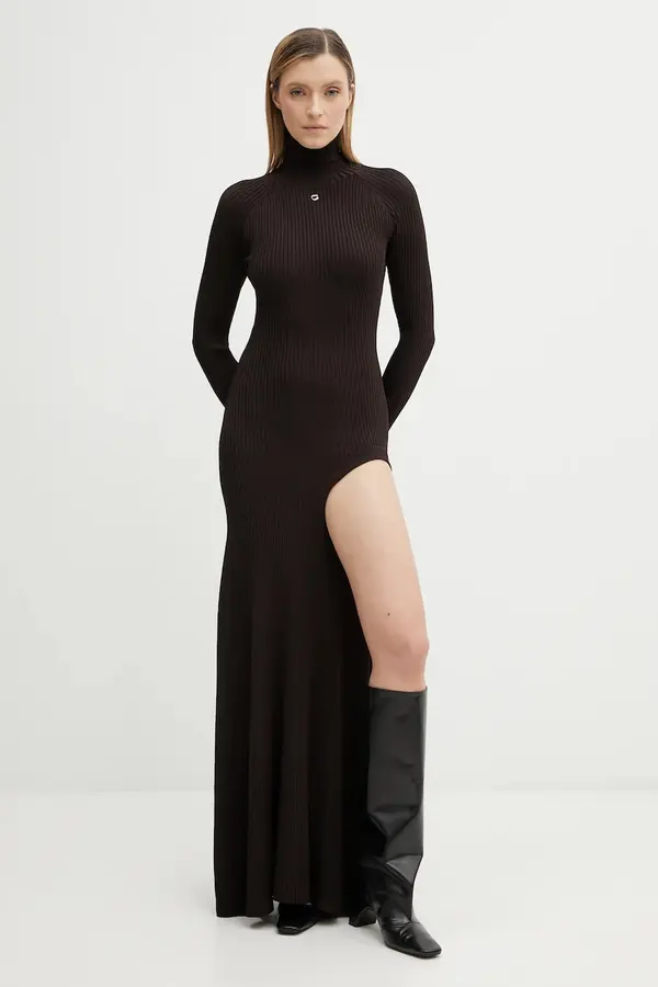 coperni Haljina Coperni Leg Cut-Out Rib Gown