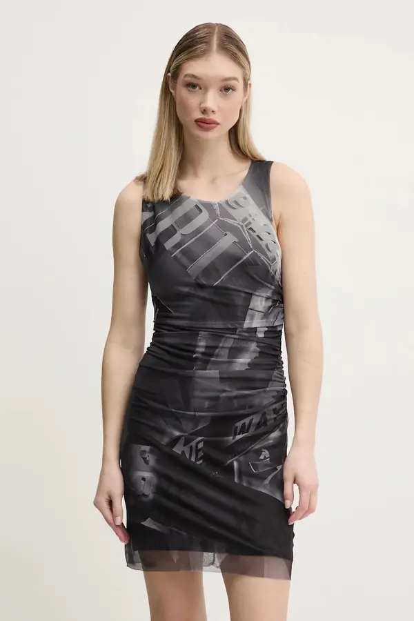 Desigual Haljina Desigual BRATISLAVA boja: siva, mini, uska, 25SWVK47