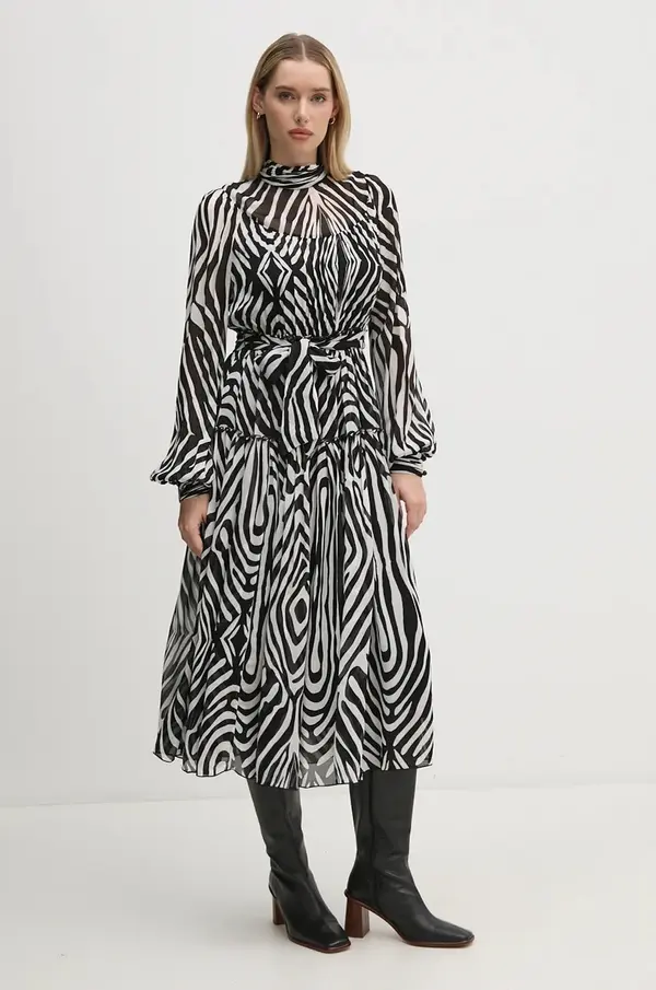 DIANE VON FURSTENBERG Haljina DIANE VON FURSTENBERG boja: crna, midi, širi se prema dolje, DVFDL3S002