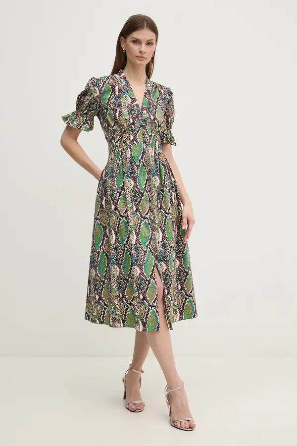 DIANE VON FURSTENBERG Haljina DIANE VON FURSTENBERG boja: crna, midi, širi se prema dolje, DVFDS4S002