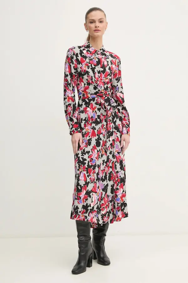 DIANE VON FURSTENBERG Haljina DIANE VON FURSTENBERG boja: crna, midi, širi se prema dolje, DVFDW4S015