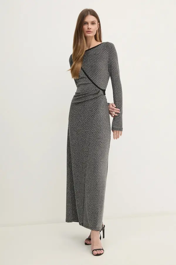 DIANE VON FURSTENBERG Haljina DIANE VON FURSTENBERG boja: siva, maxi, širi se prema dolje, DVFDW4S011