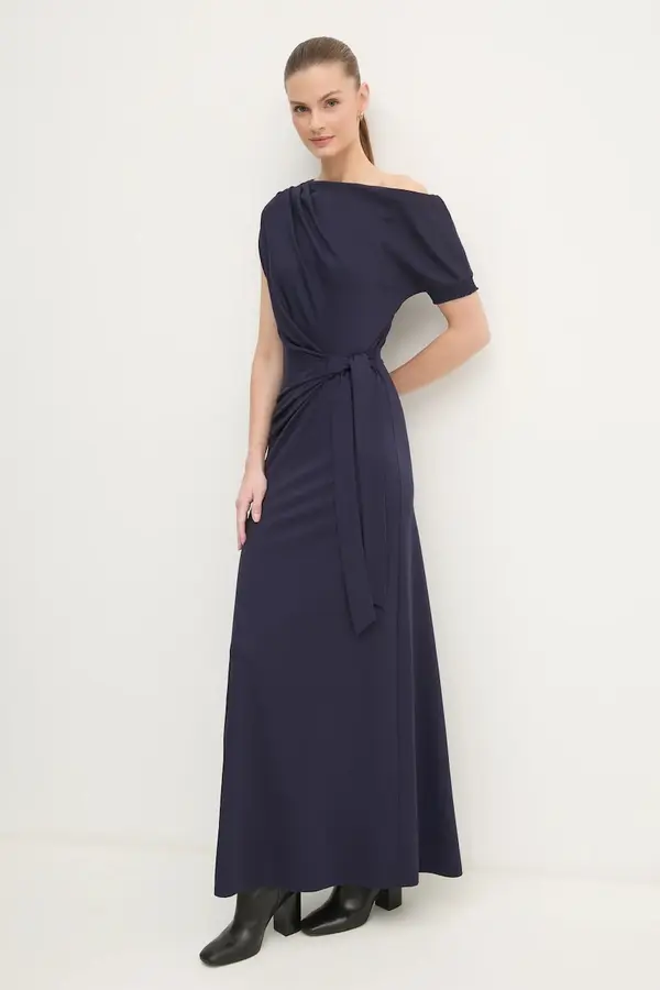 DIANE VON FURSTENBERG Haljina DIANE VON FURSTENBERG boja: tamno plava, maxi, širi se prema dolje, DVFDS4S009