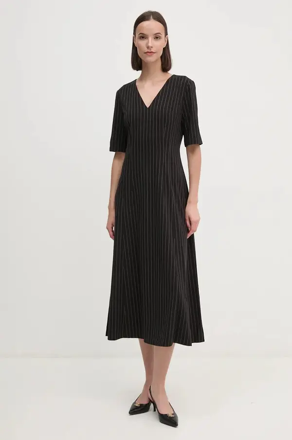 DKNY Haljina Dkny boja: crna, midi, širi se prema dolje, D2G4A182
