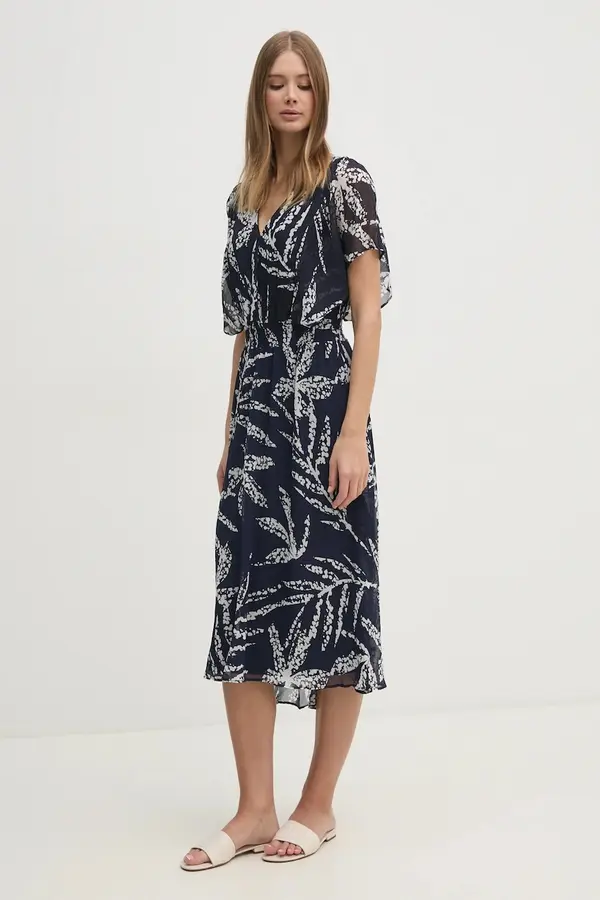 DKNY Haljina Dkny boja: tamno plava, midi, širi se prema dolje, DD4A6765