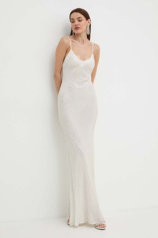 Elisabetta Franchi Haljina Elisabetta Franchi boja: bež, maxi, uska, AR47J42E2