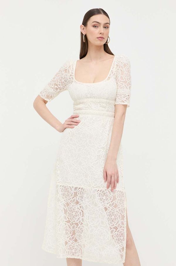 For Love & Lemons Haljina For Love & Lemons boja: bež, midi, ravna