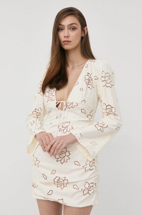 For Love & Lemons Haljina For Love & Lemons boja: bež, mini, uske