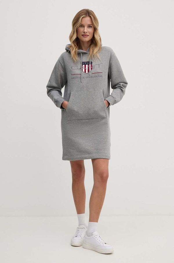 Gant Haljina Gant boja: siva, mini, ravna, 4200288