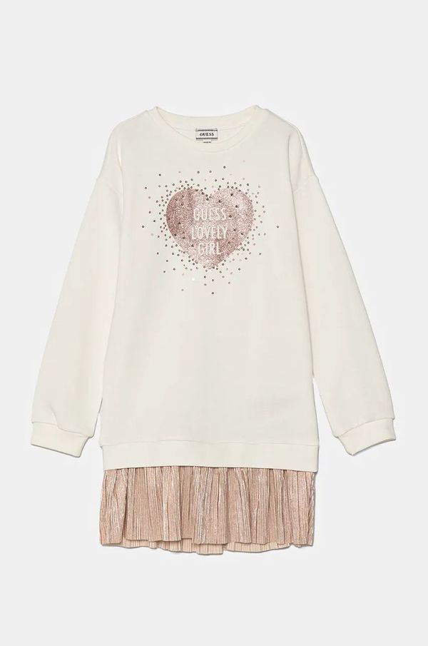 Guess Haljina Guess boja: bijela, mini, širi se prema dolje, K4BK15 K8D80